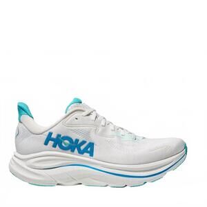 NEW HOKA women's clifton 10 shoes in white/cielo blue